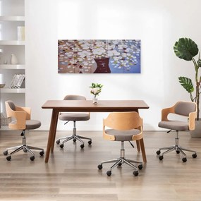 Set Stampa Su Tela Da Muro Fiori İn Vaso Multicolore 150x60 Cm /