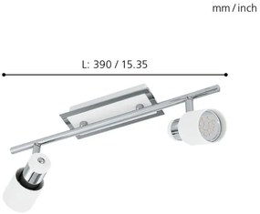 Eglo 92085 - Faretto LED DAVIDA 2xGU10-LED/5W/230V