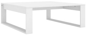 Tavolino da salotto bianco 100x100x35 cm in legno multistrato