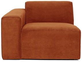 Modulo divano in velluto a coste arancione (angolo sinistro) Sting - Scandic