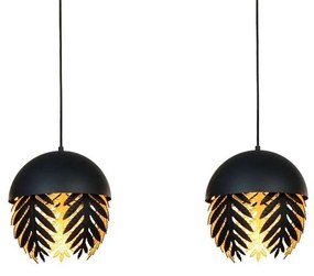 Lucande - Aparas 2 Lampada a Sospensione Black/Gold Lucande