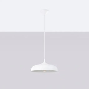Sollux SL.1329 - Lampadario a sospensione con filo GINA 1xE27/15W/230V diametro 38 cm bianco