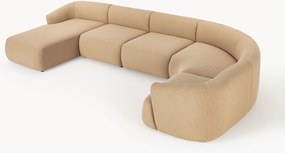 Divano angolare XL componibile in bouclé Sofia