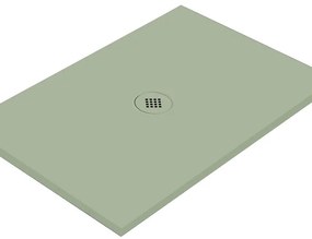 Piatto doccia in ceramica extra slim verde L 100 x L 70 cm