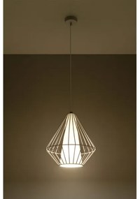 Lampadario a sospensione con filo DEMI 1xE27/60W/230V bianco