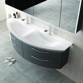 Mobile da bagno sospeso sotto lavabo L 151 x H 25 x P 22 cm bianco PELIPAL Cassca