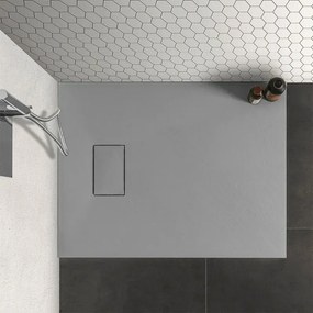 Piatto doccia 70x100 su misura serie Agorà in resina grigio pietra