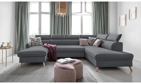 Divano letto angolare grigio scuro (angolo destro) Sweet Harmony - Miuform