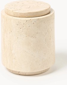 Barattolo portaoggetti in travertino Susan, alt. 12 cm