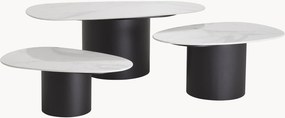 Set di 3 tavolini da salotto effetto marmo Zane
