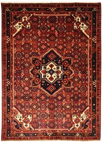 Hosseinabad Tappeto 160x220 Rosso (Iran) Annodato A Mano