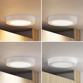 Prios Plafoniera LED Edwina, bianco, 22 cm, dimmerabile