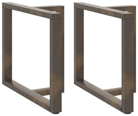 Gambe Tavolo Pranzo A T 2 Pz Naturale 100x35x(72-73) Cm Acciaio /