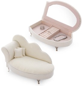 Divanetto portagioie crema 26x12,5x17 cm