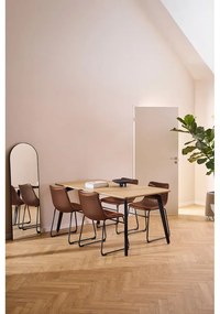 Tavolo da pranzo con piano effetto rovere 90x160 cm Cadiz - Actona