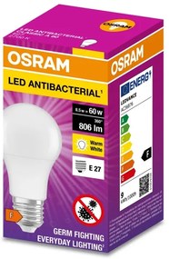 Lampadina LED Antibatterica A60 E27/8,5W/230V 2700K - Osram