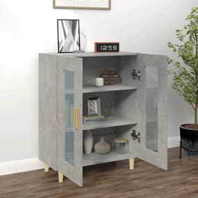 Credenza grigio cemento 69,5x34x90 cm in legno multistrato