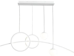 Lampadario LED moderno MANILA bianco 4400 lumen