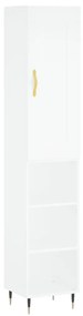 Credenza bianca 34,5x34x180 cm in legno multistrato