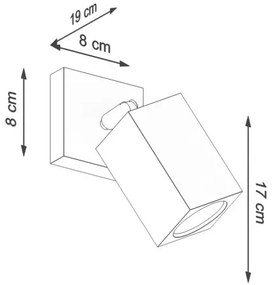 Sollux SL.1035 - Faretto da muro KEKE 1xGU10/40W/230V quercia