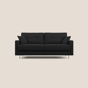 Megan divano letto matrimoniale in microfibra smacchiabile T11 nero