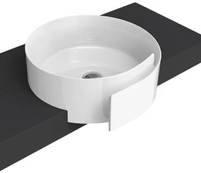 Ceramica Flaminia Roll lavabo a semincasso 44 cm in ceramica bianco lucido