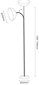 Lampada da terra ZACK 1xE27/60W/230V beige