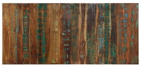 Testiera Multicolore 180 Cm İn Legno Massello Recupero /