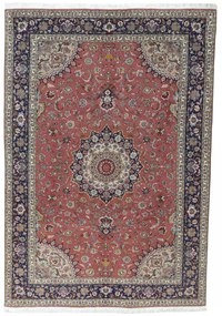 Tabriz Tappeto 300x210 Rosso (Iran) Annodato A Mano