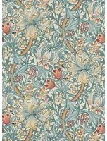 Morris & Co Carta da parati Golden Lily - Slate/ Manilla