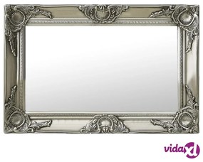 vidaXL Specchio da Parete Stile Barocco 60x40 cm Argento