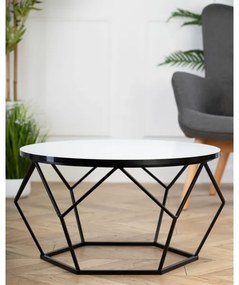 Tavolino DIAMOND 40x70 cm bianco/nero