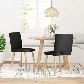 Sedie Da Pranzo 2 Pz Nere İn Tessuto /
