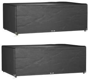 Copri Mobili Giardino 2pz 12occhielli 213x132x75cm Rettangolare /