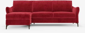 Dalia divano letto angolare con vano contenitore - materasso alto 18 cm in raffinato tessuto smacchiabile T30