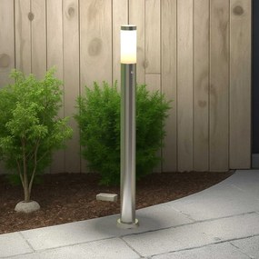Paletto da giardino con Sensore Movimento 1m in Acciaio Inox E27 Colore Inox