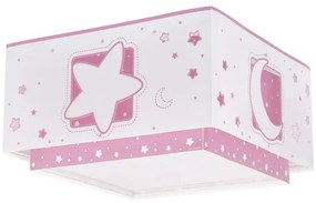 Dalber 63236S - Plafoniera per bambini MOONLIGHT 2xE27/60W/230V rosa