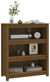 Libreria marrone miele 80x35x97 cm in legno massello di pino