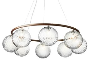 Miira 8 Circolare Lampadario Ottone Scuro/Sfere Chiare - Nuura