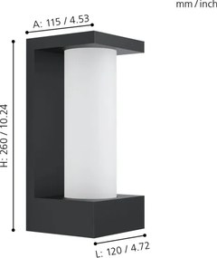 Eglo 98744 - Applique a LED da esterno CIVIDINO LED/6W/230V IP44