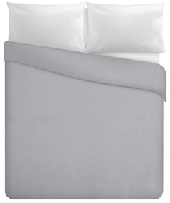 Trapuntino matrimoniale grigio microfibra