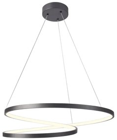 Lampadario LED a sospensione con filo ZEFIRA LED/52W/230V 4000K diametro 60 cm antracite