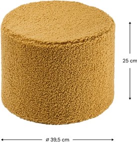 Pouf per bambini marrone con rivestimento in bouclé – Wigiwama