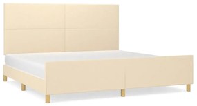 Giroletto senza materasso crema 200x200 cm in tessuto