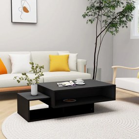 Tavolino Da Salotto Nero 105x55x32 Cm İn Truciolato /
