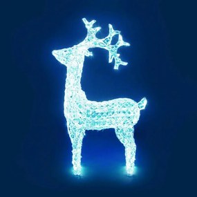 Figura natalizia illuminata 3D 200 lampadine bianco freddo H 90 cm