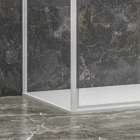 Box doccia 3 lati 90x100x90 scorrevole  telaio bianco | KLA-4000N - KAMALU