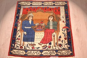 Kashan Tappeto 70x80 (Iran) Annodato A Mano
