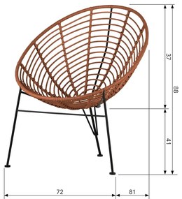 Sedia rossa Jane - WOOOD