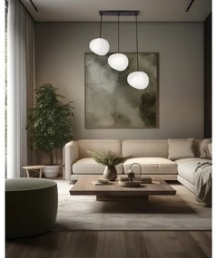 Lampadario a sospensione con filo STONES 3xE27/40W/230V